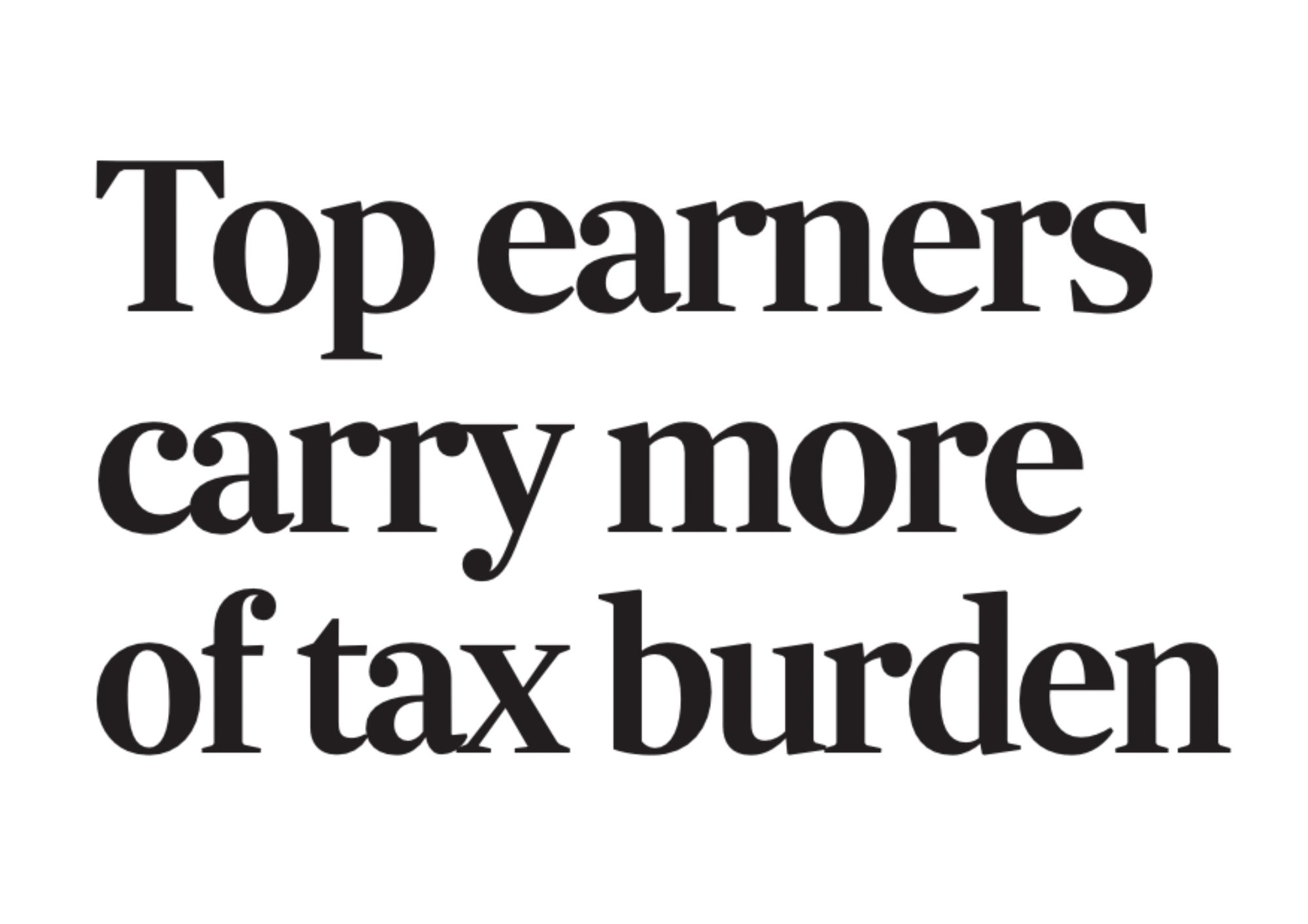 Top earners carry more of tax burden - Andev Project